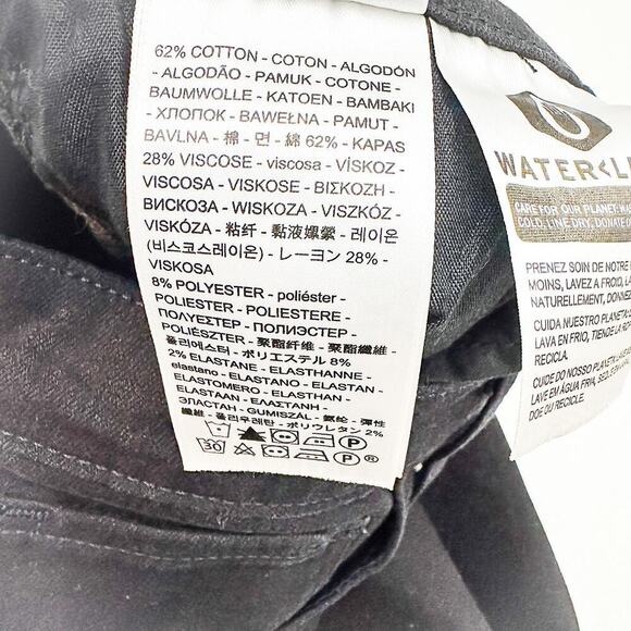 Levi's 724 High Rise Straight Crop Black Denim Jeans Raw Hem Size 31 - Picture 6 of 9